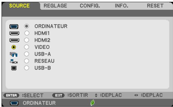 NEC M403H,  M403W,  M403X - Utilisation des menus - 1