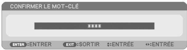 NEC M403H,  M403W,  M403X - Pour activer la fonction de Sécurité : - 4