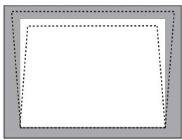 NEC M403H,  M403W,  M403X - Utilisez la touche  ou  pour corriger la distorsion keystone. - 1