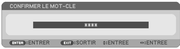 NEC UM280WI - Pour activer la fonction de Sécurité : - 4