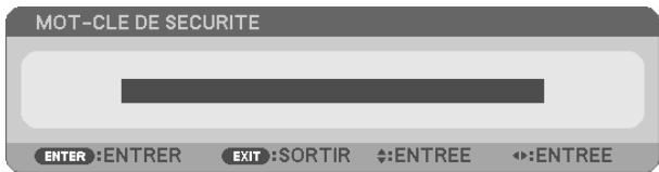 NEC UM280WI - Pour activer la fonction de Sécurité : - 3
