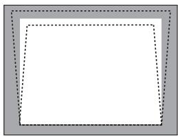 NEC UM280WI - Utilisez la touche  ou  pour corriger la distorsion keystone. - 1