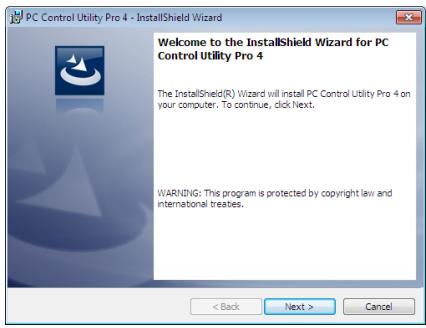 NEC UM280WI - Cliquez sur « PC Control Utility Pro 4 » dans la fenêtre du menu. - 1