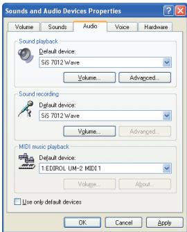 EDIROL UM-2EX - Windows XP users - 1