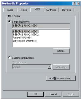 EDIROL UM-2EX - Windows 98 users - 1