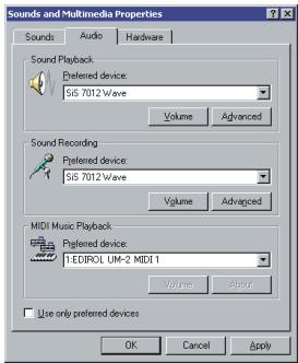 EDIROL UM-2EX - Windows 2000/Me users - 1