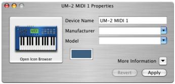 EDIROL UM-2EX - Paramétrage système. - 1