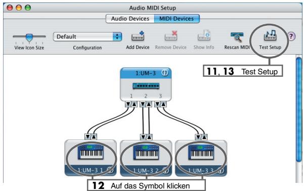 EDIROL UM-3EX - Klichen Sie auf Test Setup. - 1
