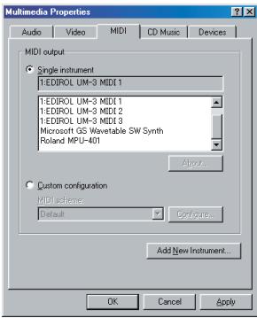 EDIROL UM-3EX - Windows 98 users - 1