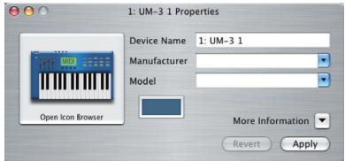 EDIROL UM-3EX - Specify the device name for each new external device. - 1