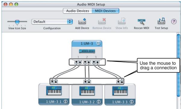 EDIROL UM-3EX - Specify the device name for each new external device. - 2