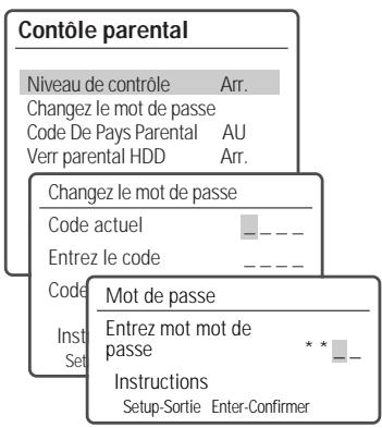 DAEWOO ELECTRONICS DHR-8105S - Réglage du Niveau de Contrôle Parental - 2