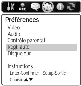 DAEWOO ELECTRONICS DHR-8105S - PREFERENCES / Réglages Automatiques - 1