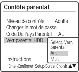 DAEWOO ELECTRONICS DHR-8105S - Verrouillage parental HDD - 1