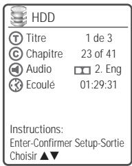 DAEWOO ELECTRONICS DHR-8105S - Options d'informations DVD / HDD - 2
