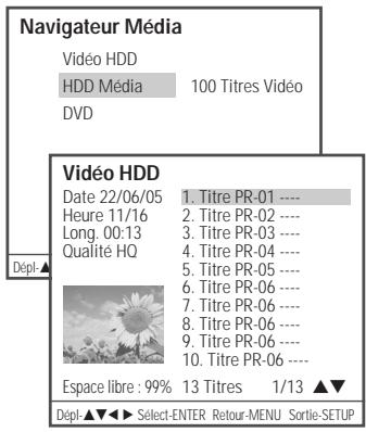 DAEWOO ELECTRONICS DHR-8105S - Pour commencer, passez en mode "HDD Vidéos". - 2