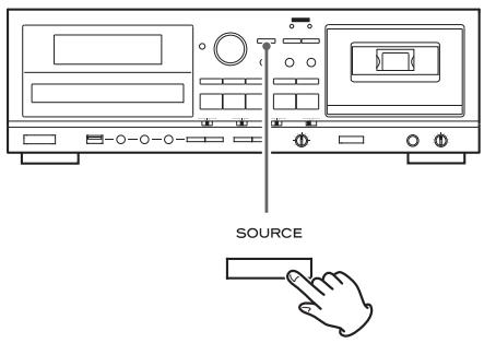 TEAC AD-800-B - Selecting a source for playback/recording - 1