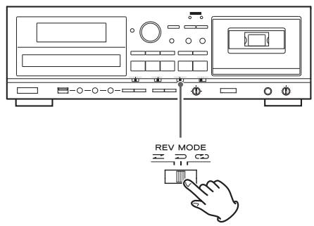 TEAC AD-800-B - Set the reverse mode setting using the REV MODE switch, and set the recording direction. - 1