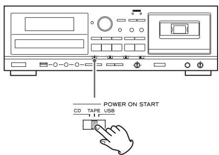 TEAC AD-800-B - Réglez le sélecteur cd-tape-usb sur TAPE. - 1