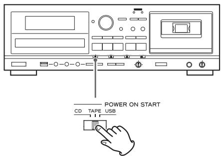 TEAC AD-800-B - Set the CD-TAPE-USB switch to TAPE. - 1