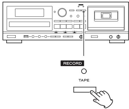 TEAC AD-800-B - Appuyez sur la touche RECORD TAPE pour armer l'enregistrement. - 1