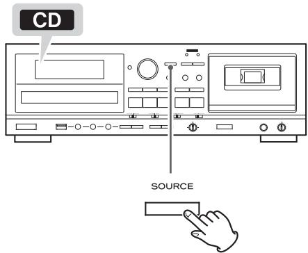 TEAC AD-800-B - Press the SOURCE button repeatedly to select "CD". - 1