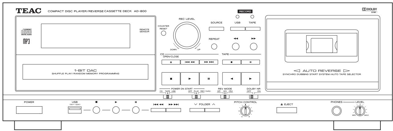TEAC AD-800-B - Compact Disc Player/Reverse Cassette Deck - 1