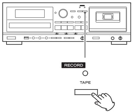 TEAC AD-800-B - Press the RECORD TAPE button again to start recording. - 1