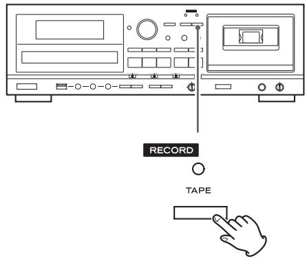 TEAC AD-800-B - Press the RECORD TAPE button to start recording standby. - 1