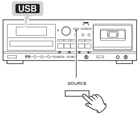 TEAC AD-800-B - Press the SOURCE button repeatedly to select "USB". - 1