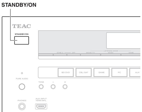 TEAC AGD200 B - Mise sous/hors tension de l'Ampli-tuner AV - 1