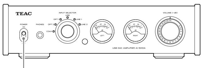 TEAC AI501DA - Ponga el interruptor POWER en ON (encendido). - 1