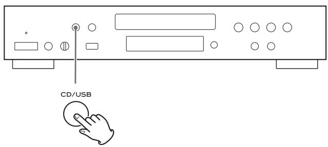TEAC CD-P650 - Press the CD/USB button to select "CD." - 1