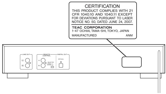 TEAC CD-P650-B - CAUTION - 1