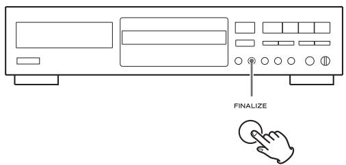 TEAC CD-RW890 - Press the FINALIZE button in the stop mode. - 1