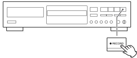 TEAC CD-RW890 - Press the RECORD button. - 1