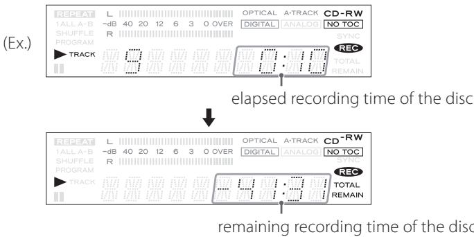 TEAC CD-RW890 - Time Display - 4