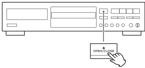 TEAC CD-RW890 - Press the OPEN/CLOSE (△) button to close the tray. - 1