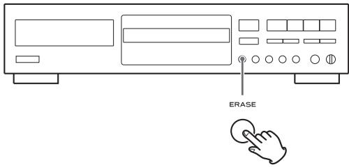 TEAC CD-RW890 - Press the ERASE button in the stop mode. - 1