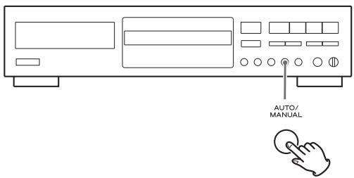 TEAC CD-RW890 - Select the mode of track number assignment using the AUTO/MANUAL button. - 1