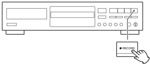 TEAC CD-RW890 - Press the RECORD button. - 1
