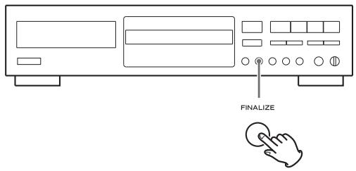 TEAC CD-RW890 - Appuyez à l'arrêt sur la touche finalize. - 1