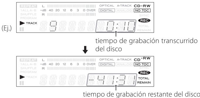 TEAC CD-RW890 - Visualización del tiempo - 3