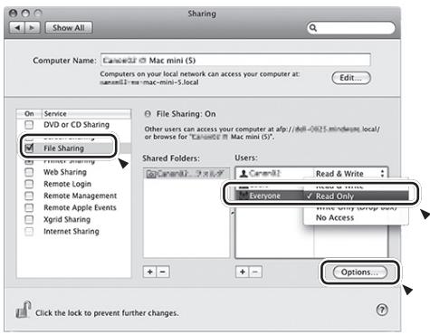 TEAC CR-H500NT - Preparations for Shared Folders (Mac OSX 10.5.0 or higher) - 1