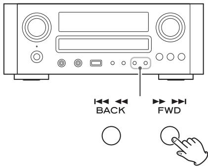 TEAC CR-H500NT - To skip to the next or a previous song - 1