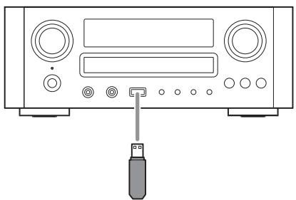 TEAC CR-H500NT - Connect the external USB storage device to the unit. - 1
