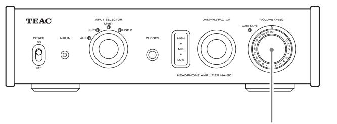 TEAC HA501 - Using the DAMPING FACTOR knob - 7