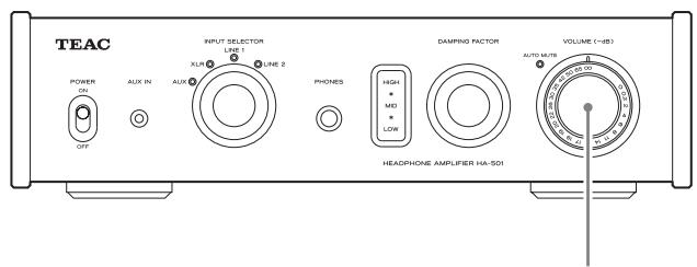 TEAC HA501 - Utilización del mando giratorio DAMPING FACTOR - 1