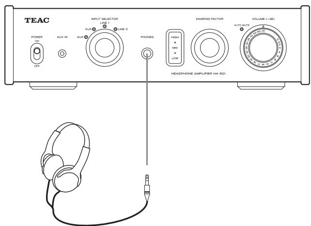 TEAC HA501 - Do not turn the power on until after making all connections. - 1