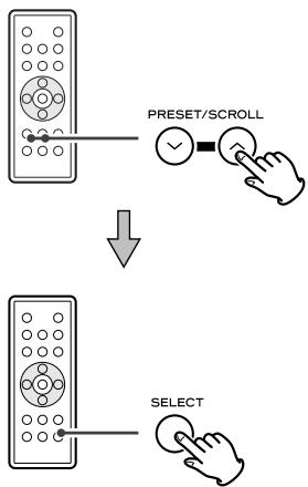 TEAC SR-LX5I - Para elegir una.option de menu - 1